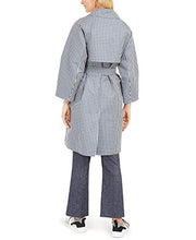 
                        
                          Load image into Gallery viewer, MAXMARA Weekend Max Mara Dingo Checked Trench Coat Blue Azure 6
                        
                      