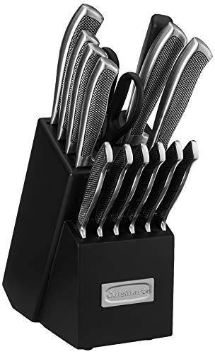 Cuisinart C77SS-15P Graphix Collection 15-Piece Cutlery Knife Block Set, Stainless Steel - JOY2ESpree