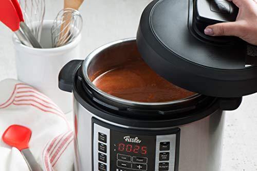 Fissler FISS-03520006001 Pot, Pressure, 6-Quart, Stainless Steel, Slow-Cooker, Multi-Use, Sous Vide, Rice, Steamer, Sauté-18 1-Touch Programs, 6 quart - JOY2ESpree