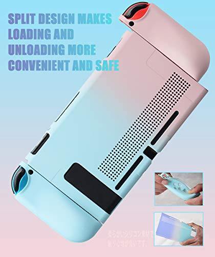 UYIYE Case for Switch - Protective Hard Case for Switch- Dockable TPU Shell Cover for Handheld Video Game Controller - Case Cover for Switch - JOY2ESpree