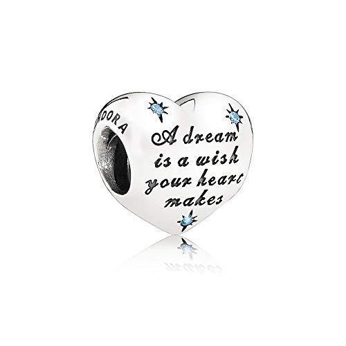 PANDORA Women's Disney Cinderella Heart Silver Charm - 791593CFL - JOY2ESpree