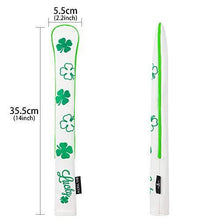 
                        
                          Load image into Gallery viewer, Golf Alignment Stick Covers Lucky Clover Holds 2 Sticks Leather Elegant Stick Holder Golf Club Protector - JOY2ESpree
                        
                      