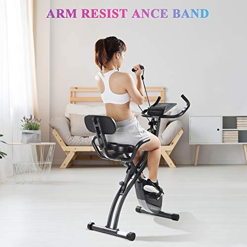 Exercise Bike Stationary Bike Foldable Magnetic Upright Recumbent Portable Fitness Cycle - JOY2ESpree