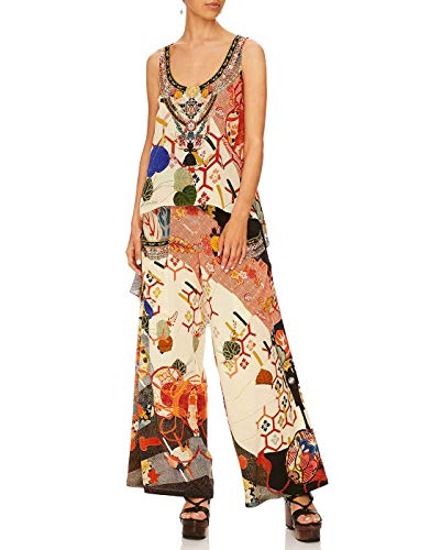 Camilla Kissing The Sun Long Back Scoop Neck Top