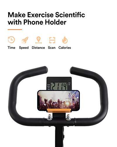 UREVO Stationary Exercise Bike Foldable 3 in 1 Magnetic Upright Bike Indoor Cycling Bike Squat Machine Row - JOY2ESpree