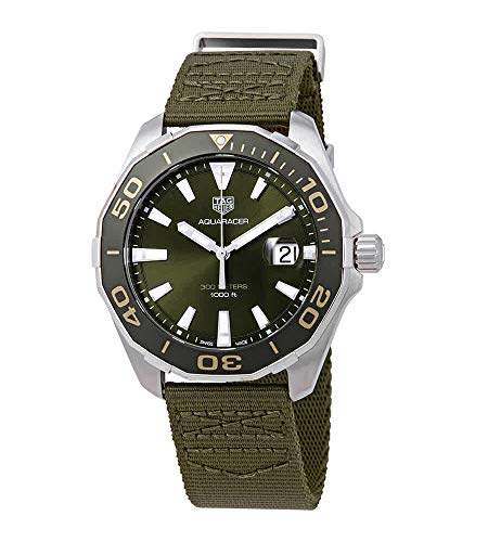 TAG Heuer Aquaracer 43mm Men's Watch w/Khaki Textile Strap WAY101E.FC8222