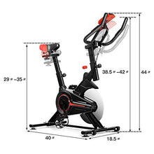 
                        
                          Cargar imagen en el visor de la galería, GYMAX Indoor Cycling Bike, Stationary Exercise Bike with LCD Monitor, Heart Pulse Sensor &amp; Comfortable Seat Cushion for Home Workout - JOY2ESpree
                        
                      