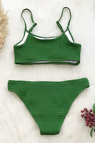 CUPSHE Women's Bikini Swimsuit Ruched Thong Two Piece Bathing Suit - JOY2ESpree