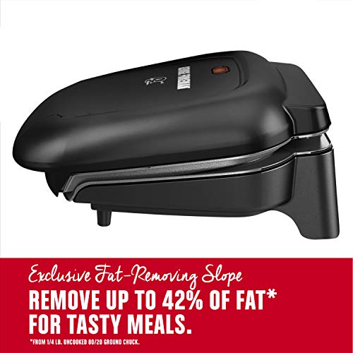 George Foreman GR0040B 2-Serving Classic Plate Grill, Black - JOY2ESpree