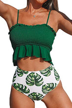 
                        
                          Muat gambar ke penampil Galeri, CUPSHE Women's High Waist Bikini Swimsuit Ruffle Smock Floral Print Two Piece Bathing Suit
                        
                      