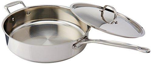 Cuisinart 733-30H Chef's Classic Stainless 5-1/2-Quart Saute Pan with Helper Handle and Cover, Silver - JOY2ESpree