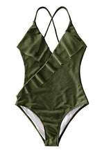 
                        
                          Muat gambar ke penampil Galeri, CUPSHE Women's One Piece Swimsuit Ruffle Wrap Textured Beach Swimwear Bathing Suits
                        
                      