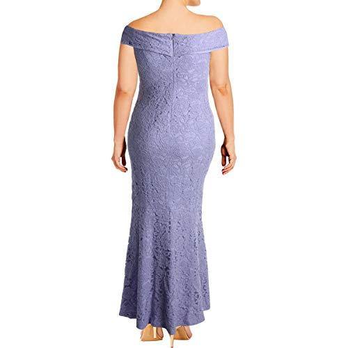 LAUREN RALPH LAUREN Womens Lace Off-The-Shoulder Evening Dress - JOY2ESpree
