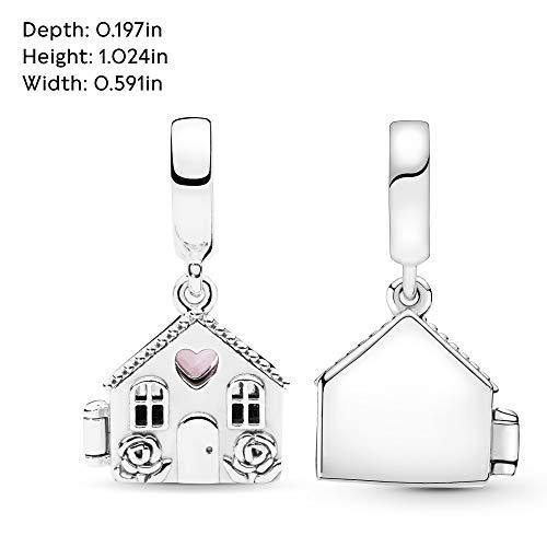 Pandora Jewelry House Silver Dangle With Pink Enamel Sterling Silver Charm - JOY2ESpree