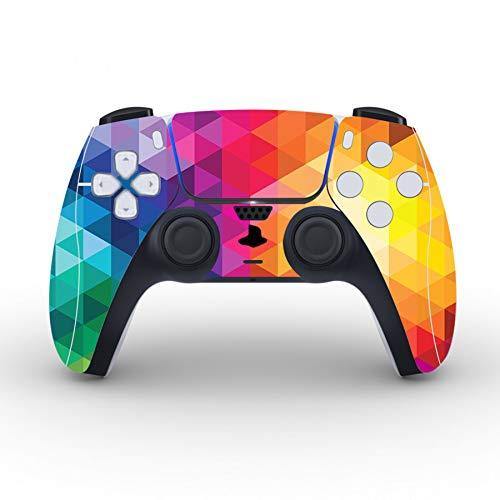 PlayVital Colorful Triangle Full Set Skin Decal for PS5 Console Disk Edition - JOY2ESpree