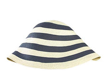 
                        
                          Load image into Gallery viewer, Max Mara 'S Women's Cosa Striped Cloche Hat One Size Navy Blue
                        
                      