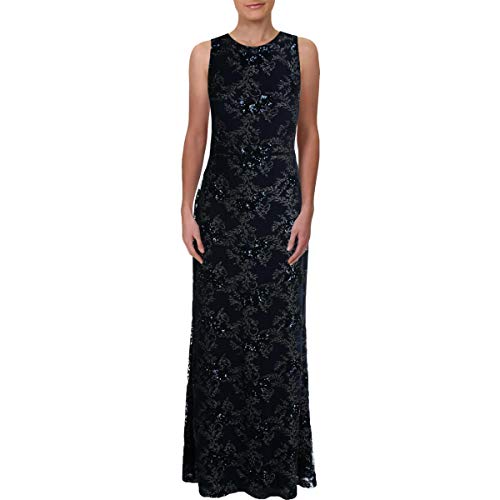 LAUREN RALPH LAUREN Womens Tulle Embroidered Evening Dress