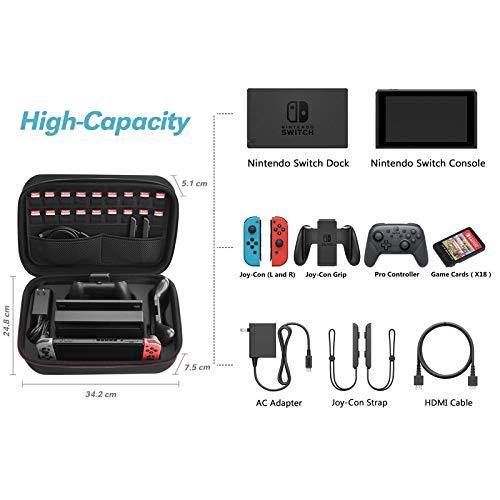 Case Accessories Kit Compatible with Nintendo Switch 12 in 1 Switch Carry Case PlayStand Grip Steering Wheel - JOY2ESpree