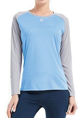 Women's UPF 50+ Sun Protection Hiking Shirts Long Sleeve Quick Dry Rashguard Athletic Running Fishing Shirts - JOY2ESpree