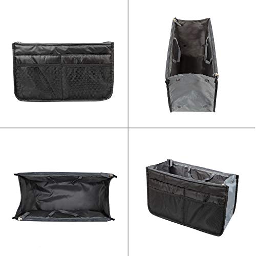 Insert Bag Organizer, Bag in Bag for Handbag Purse Organizer (13 Pockets, Black)