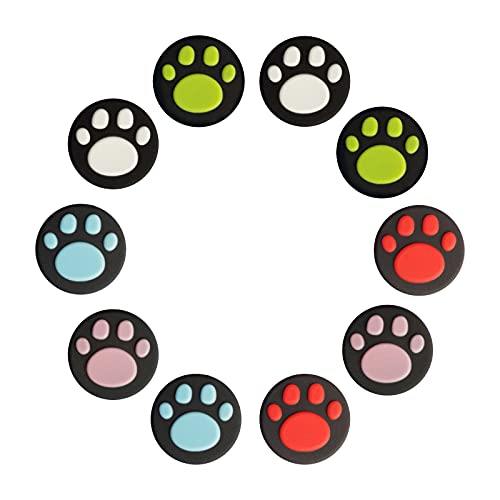 Cat Claw Thumb Grips Caps Joy Con Thumb Cover, Joystick Controller Cap for Nintendo Switch, Switch Lite, X-box, PS4, PS5 (10Pcs, 2 per Color) - JOY2ESpree