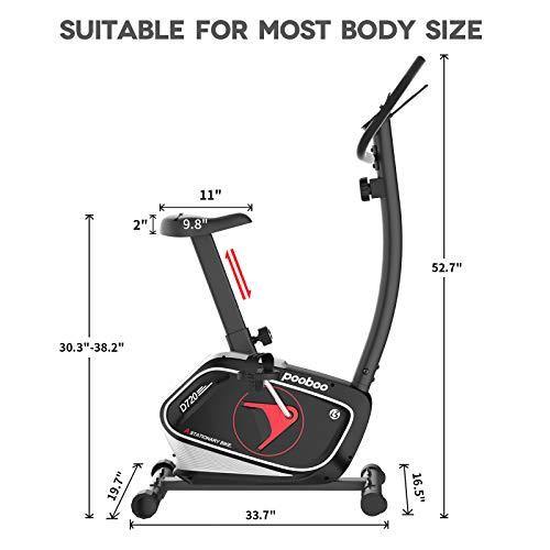 pooboo Magnetic Exercise Bike Upright Exercise Bikes Stationary Bike - JOY2ESpree