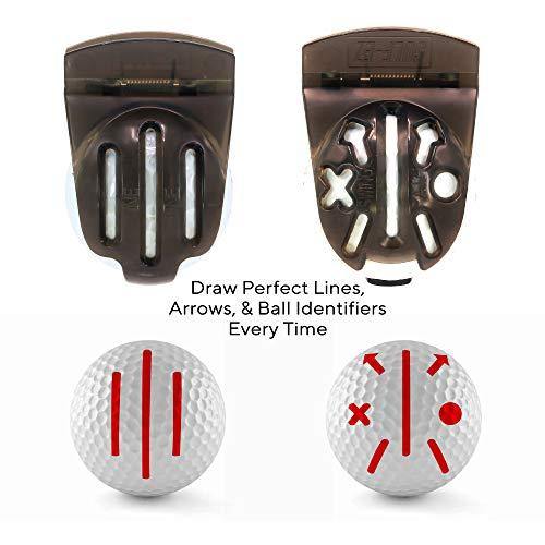Golf-EZ TRI-LINE Golf Ball Alignment Kit with Carry Case | Swing Path Arrows & Ball Identifiers - JOY2ESpree