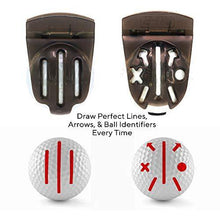 
                        
                          Load image into Gallery viewer, Golf-EZ TRI-LINE Golf Ball Alignment Kit with Carry Case | Swing Path Arrows &amp; Ball Identifiers - JOY2ESpree
                        
                      