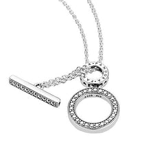 
                        
                          Cargar imagen en el visor de la galería, PANDORA Double Hoop T-bar, Clear CZ - JOY2ESpree
                        
                      