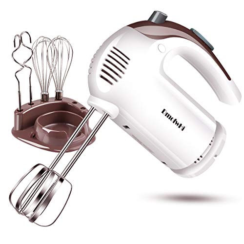 DmofwHi 5 Speed Hand Mixer Electric, 300W Ultra Power Kitchen Hand Mixers with 6 Stainless Steel Attachments - JOY2ESpree