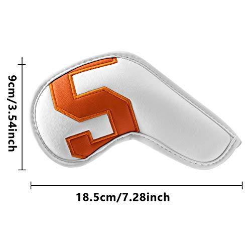 Golf Iron Covers 10pcs,Golf Iron Head Covers Leather Golf Iron Covers Set Colorful Golf Iron Headcovers - JOY2ESpree