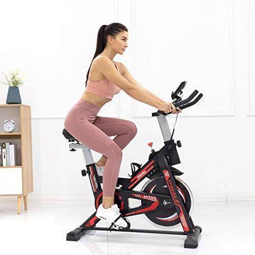 iHomey Indoor Cycling Bike Stationary Exercise Bike with Super-soft Seat, LCD Display, Ipad Mount for Home Gym Cardio Workout - JOY2ESpree