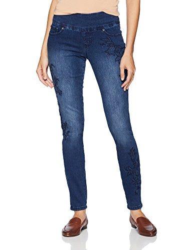 Jag Jeans Women's Nora Skinny Pull on Jean with Embroidery