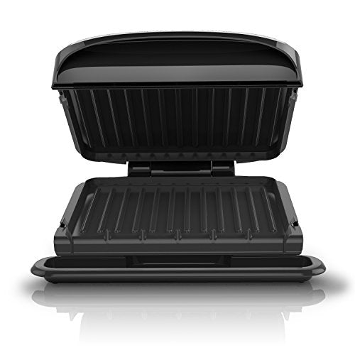 George Foreman 4-Serving Removable Plate Grill and Panini Press, Black, GRP360B - JOY2ESpree