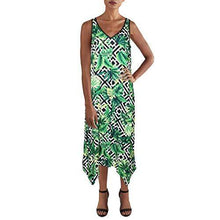 
                        
                          Load image into Gallery viewer, Tommy Bahama Womens Printed Asymmeric Midi Dress Green XS - JOY2ESpree
                        
                      