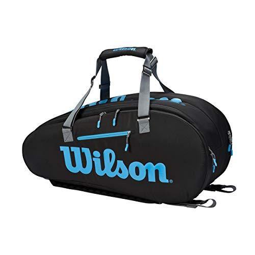 Wilson Sporting Goods Tennis Bag, Black/Blue/Silver, OSFA - JOY2ESpree
