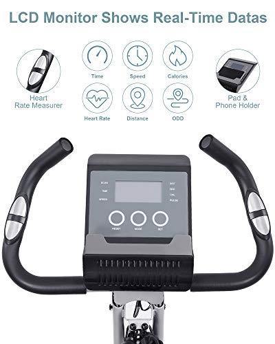 Maxkare Upright Folding Exercise Bike Stationary Recumbent Magnetic Indoor Cycling Bike - JOY2ESpree