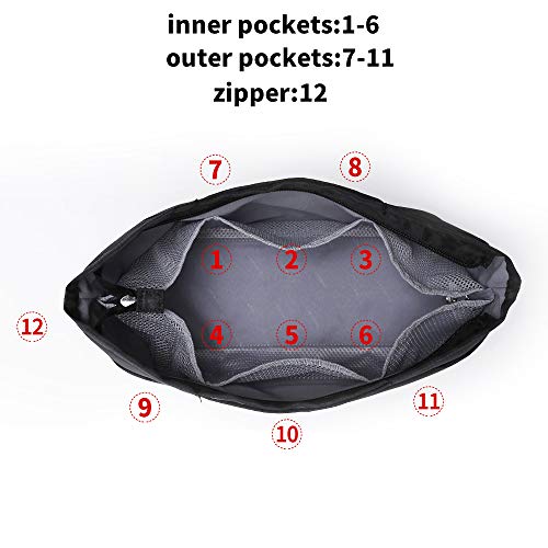 iN. Purse Organizer Insert with zipper Nylon fabric for women Handbags & Totebag