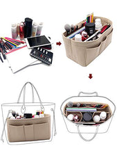 
                        
                          Load image into Gallery viewer, Felt Fabric Purse Tote Diaper Bag Organizer Insert Bag in Bag with Zipper Inner Pocket For Neverfull Speedy
                        
                      