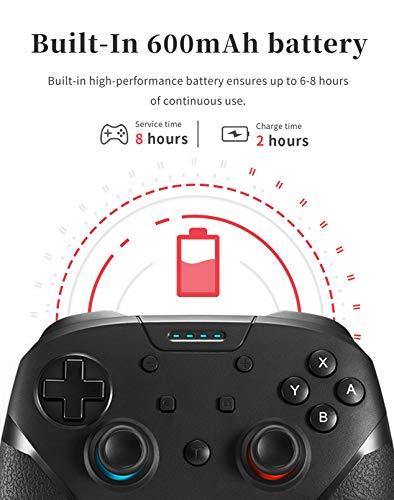 BINBOK Switch Pro Controller, Wireless Switch Controller with Adjustable Turbo/Dual Vibration/6-Axis - JOY2ESpree
