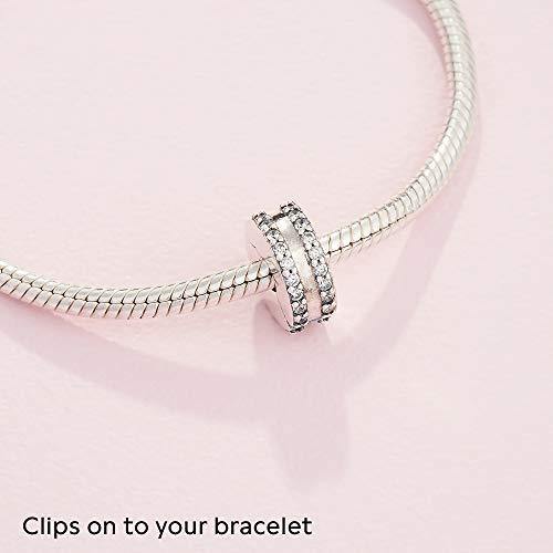 Pandora Jewelry Double Lined Pave Fixed Clips Cubic Zirconia Charm in Sterling Silver - JOY2ESpree