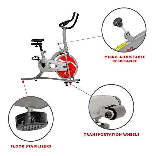 Sunny Health & Fitness Indoor Cycling Exercise Stationary Bike with Digital Monitor - JOY2ESpree