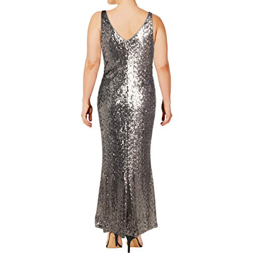 LAUREN RALPH LAUREN Lemony Women's Sequined Sleeveless V-Neck Column Gown