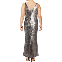 
                        
                          गैलरी व्यूवर में इमेज लोड करें, LAUREN RALPH LAUREN Lemony Women's Sequined Sleeveless V-Neck Column Gown
                        
                      