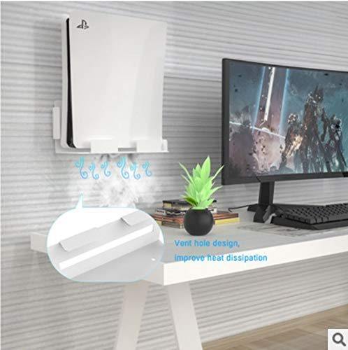PlayStation 5 Wall Mount Bracket/Rack/Holder for PS5, Wall Mounting White Stand for PlayStation 5 Console - JOY2ESpree