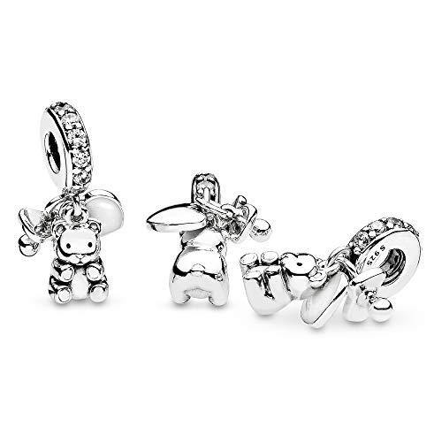 Pandora Jewelry Baby Teddy Bear Dangle Cubic Zirconia Charm in Sterling Silver - JOY2ESpree