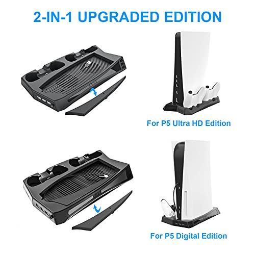Playstation 5 Digital Edition, 2 DualSense Controller Charging Dock for PS5 Console - JOY2ESpree