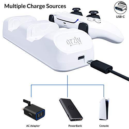 Orzly PS5 Controller Charging Station Made for Playstation 5 Console DualSense PS5 Controllers - JOY2ESpree