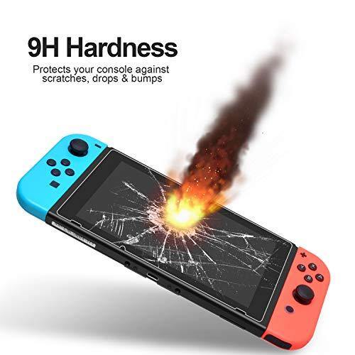 [3 Pack] Hestia Goods Tempered Glass Screen Protector for Nintendo switch - Transparent HD Clear Anti-Scratch Screen Protector for Nintendo Switch - JOY2ESpree