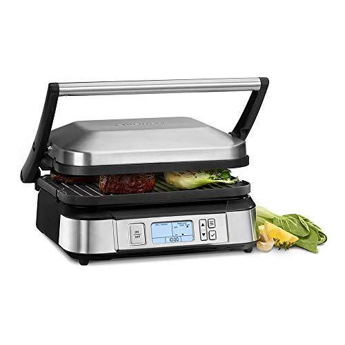 Cuisinart GR-6S Contact Smoke-Less Mode Griddler, 11.5"(L) x 10.5"(W) x 7.0"(H), Silver - JOY2ESpree